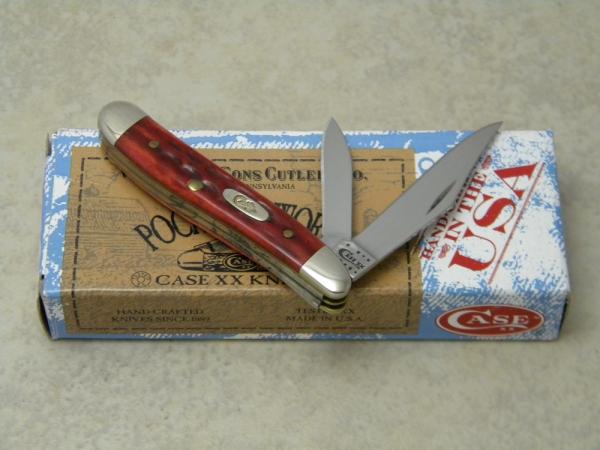 Case XX USA 2011 Pocket Worn Old Red Bone 6220 SS Peanut Knife in Box Case XX USA 2011 Pocket Worn Old Red Bone 6220 SS Peanut Knife in Box