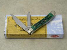 Case XX USA 2012 Pocket Worn Burnt Green Bone 6220 SS Peanut Knife in Box