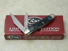 Case XX USA 2002 Mediterranean Blue Bone 6220 SS Limited Edition 1 of 2500 Peanut Knife in Box