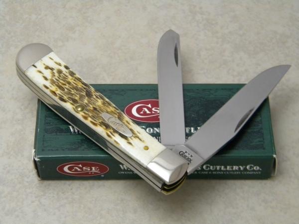 Case XX USA 2004 Amber Bone 6254 SS Trapper Knife in Box Case XX USA 2004 Amber Bone 6254 SS Trapper Knife in Box