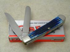 Case XX USA 4 Dot (1996) Dark Blue Bone 6254 SS Trapper Knife in Box