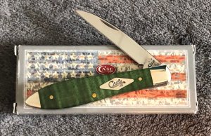 CASE XX USA GREEN CURLY MAPLE TEARDROP JACK KNIFE NICE TB71028W SS 2016 (3897)