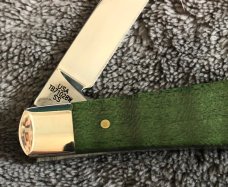 CASE XX USA GREEN CURLY MAPLE TEARDROP JACK KNIFE NICE TB71028W SS 2016 (3897)