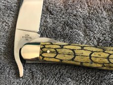 Case XX 61953 1/2L Russlock knife, Tortise shell Olive Green bone handles,06698