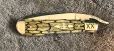Case XX 61953 1/2L Russlock knife, Tortise shell Olive Green bone handles,06698