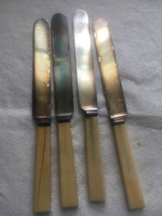  CIVIL WAR & BEFORE PRATT ROPES AND CO. IVORY KNIVES (150 YEARS OLD)