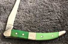 2005 Case XX 610096 Tiny Toothpick Elegante Bright Green bone handles #7665NS