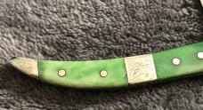 2005 Case XX 610096 Tiny Toothpick Elegante Bright Green bone handles #7665NS