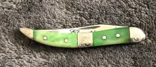 2005 Case XX 610096 Tiny Toothpick Elegante Bright Green bone handles #7665NS