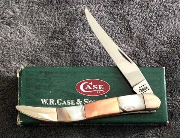 Case XX Toothpick Black Lipped Pearl and Copper Custom Handle
