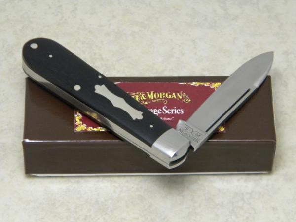 Schatt & Morgan Gowanda NY Heritage Series Ebony No. 1213 Jack Knife in Box c.2011