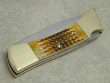 Case XX USA 2003 Bone 59L SS Hunting Heritage Collection Lockback Knife & Pouch