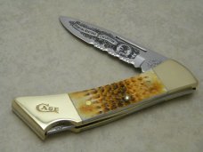 Case XX USA 2003 Bone 59L SS Hunting Heritage Collection Lockback Knife & Pouch