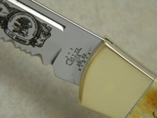Case XX USA 2003 Bone 59L SS Hunting Heritage Collection Lockback Knife & Pouch