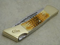 Case XX USA 2003 Bone 59L SS Hunting Heritage Collection Lockback Knife & Pouch