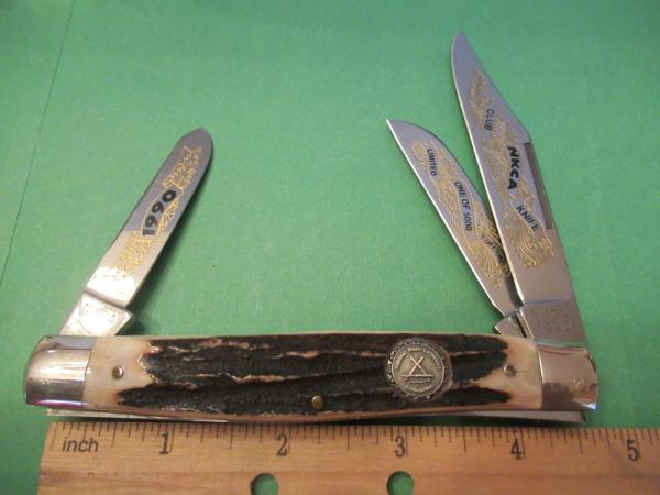 Robt Klass  Kissing Krane Stag Handle Stockman Made for NKCA 
