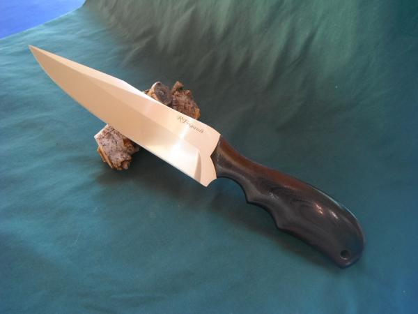 Rick Frigault custom tactical fighter fixed blade knife with kydex sheath Rick Frigault custom tactical fighter fixed blade knife with kydex sheath