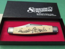 Schrade 1984 Scrimshaw  Stockman Model # SC505 