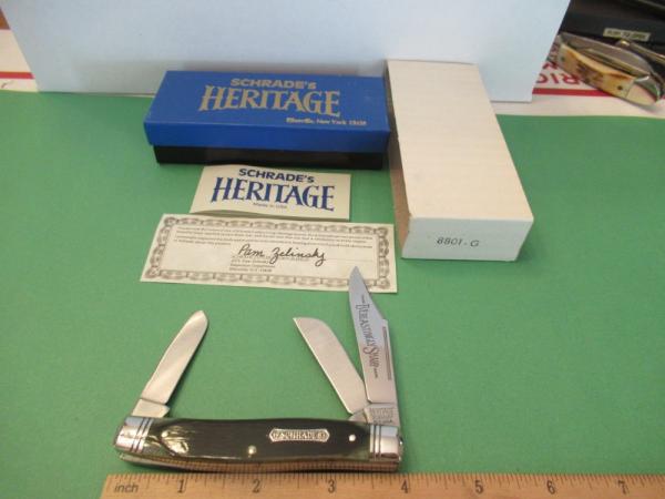Schrade Heritage Green Bone Stockman Pattern # 8801