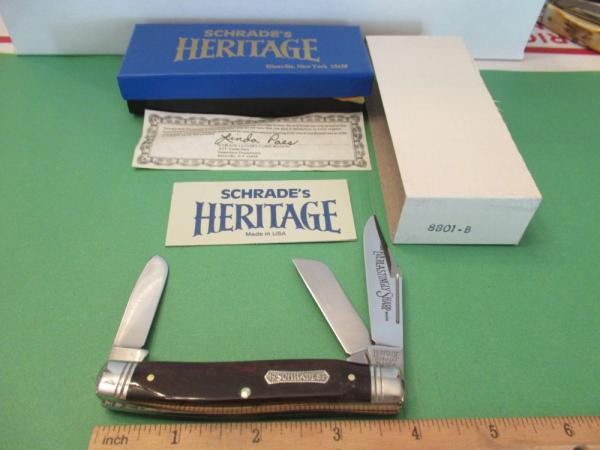 Schrade Heritage Brown Bone Stockman Pattern # 8801 Schrade Heritage Brown Bone Stockman Pattern # 8801