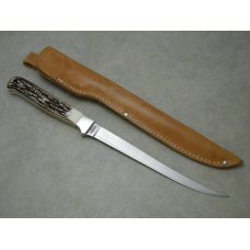 Schrade + USA 167UH Staglon Uncle Henry Steelhead Fillet Knife & Sheath