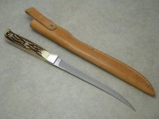 Schrade + USA 167UH Staglon Uncle Henry Steelhead Fillet Knife & Sheath