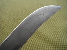 Large Handmade Chopper / Bowie Knife marked  about  11.5" Blade, Wood  Handle, 16.5" OAL Very SHARP!