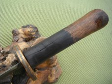 Large Handmade Chopper / Bowie Knife marked  about  11.5" Blade, Wood  Handle, 16.5" OAL Very SHARP!