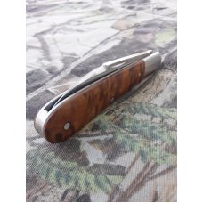 K'roo Custom Sway Back,Viper, Wharncliffe Pepper Tree Root Burl Knife,NEW