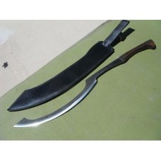 Hand forged Khopesh Sword by Two Bee Custom High Carbon Steel Knives With Leather Sheath USA Made