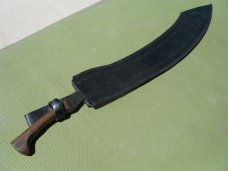 Hand forged Khopesh Sword by Two Bee Custom High Carbon Steel Knives. With Leather Sheath, USA Made!