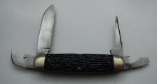 Pal Cutlery Company Unofficial Scout With Black Jigged Synthetic Covers 3 5/8