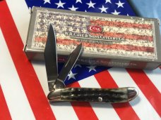 Case xx Club Jr Member Peanut Pocket Knife (6220 SS) with Beautiful Bone Handles & CCC Shield -NOS