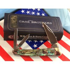 Case xx Brothers Seahorse Whittler MDL 8355WH SS w Genuine Paua Shell Abalone Handles -NOS -Mint