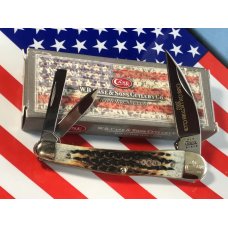 Case xx Club Member Whittler Pocket Knife 6355 WH SS w Beautiful Bone Handles amp CCC Shield -NOS