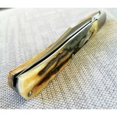 John Lloyd Custom Stag Knife SwegedHollow Ground slim trapperNEW375quot