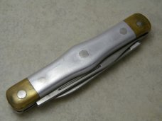 Custom Made Metal 2 Blade Folding Knife 