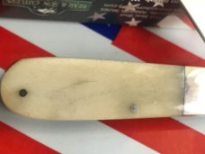 Bear & Son 1 Blade Razor Barlow w/ Smooth Natural Bone Handles -Great to use or Admire -NOS