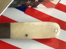 Bear & Son 1 Blade Razor Barlow w/ Smooth Natural Bone Handles -Great to use or Admire -NOS