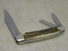 Bulldog Brand Hammer Forged Solingen Germany Pit Bulls Genuine Stag Large Whittler Knife