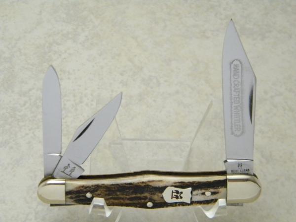 Kissing Crane Robt Klass Solingen Germany Stag 2735 XIV Whittler Knife c.1975