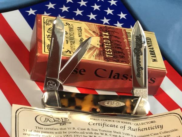 Case xx Case Classic 1990 Whittler Knife w/ Imitation Tortoise Shell Handles -NOS w/ COA +Orig Box