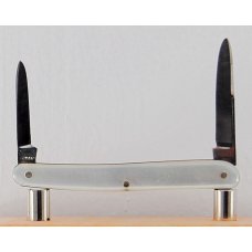 E.B. Extra 2-Blade 2 7/16" Long Pen Knife In Excellent Condition With Mother of Pearl Covers (994)