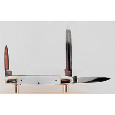 Krusius Brothers 3-Blade 2 3/4" Pen Knife In Excellent Condition With Mother of Pearl Covers (1002)