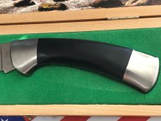 Vintage J A Henckels Single Blade Lock back Large Hunting/Hunter knife in wood display box