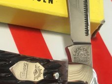 Carl Schlieper / German Eye Brand -3 Blade Whittler Pocket Knife +Nice Bone Handles -NOS +Orig Box
