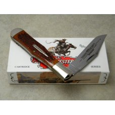 Winchester Trademark USA 1994 Burnt Orange Bone 19106 Cartridge Series Coke Bottle Knife in Box