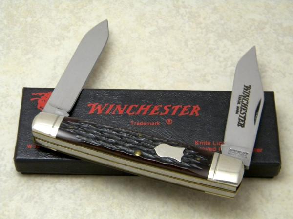 Winchester Trademark USA 1988 Bone 2913 1/2 Moose Knife in Box