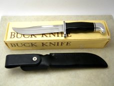 Buck 119 USA Black Buck Special Fixed Blade Hunting Sheath Knife in Box Pre 1986