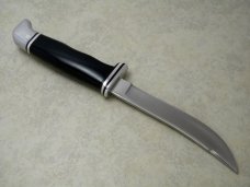 Buck 118 USA Black Personal Fixed Blade Hunting Sheath Knife in Box - Early 1970's